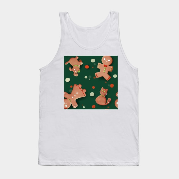 Gingerbread shaped family for Christmas stuff Tank Top by Sgrel-art